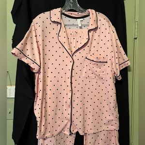 Pink Polka Dot Women's Pajama Set